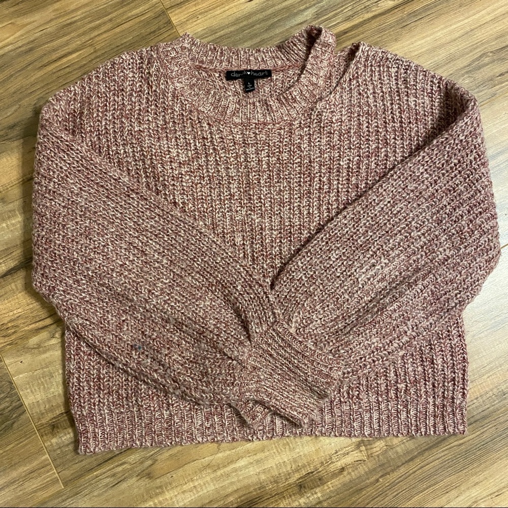 Maroon Cropped Sweater